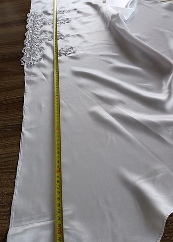 İşlemeli Beyaz gelinlik Örtü - Görsel 10