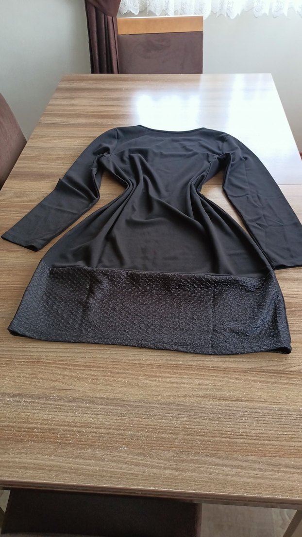 Uzun Kollu Siyah Gotik  Elbise - Görsel 5