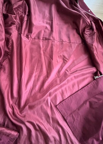 Bordo Uzun Kadın Düğmeli marka trençkot - Görsel 9