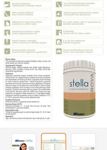 Bianca Stella Şeffaf İpek Mat Vernik ve boya - Görsel 7