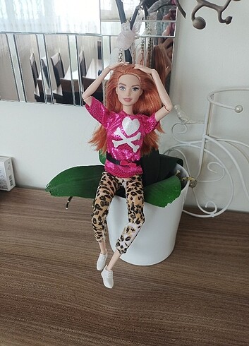 Barbie 2015 mattel eklemli kızıl Barbie 