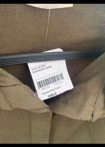 Zara Kadın Haki uzun Gabardin elbise