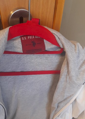 U.S Polo Assn. Kadın Beyaz Fermuarlı Spor ruzgarlik