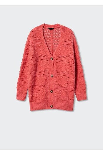 Mango MANGO Woman Düğmeli Oversize Hırka