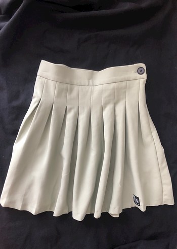 Beyaz Pileli Midi Mini Etek