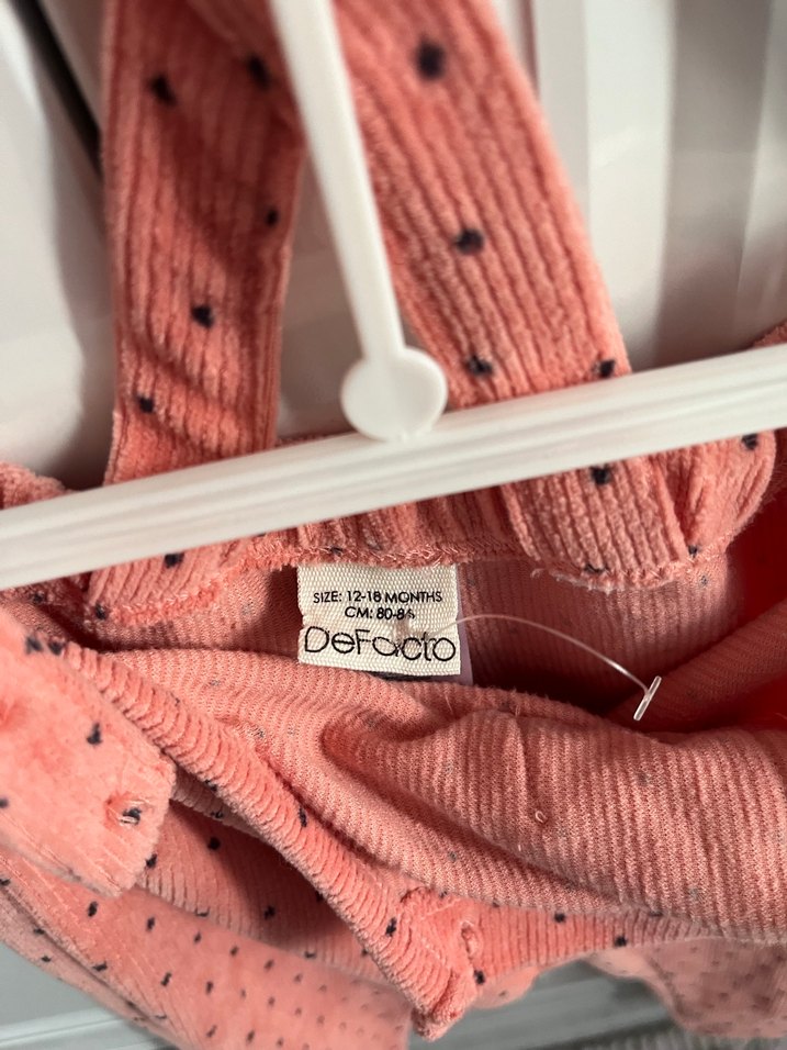 Kız Bebek Pembe Triko Tulum - Görsel 2