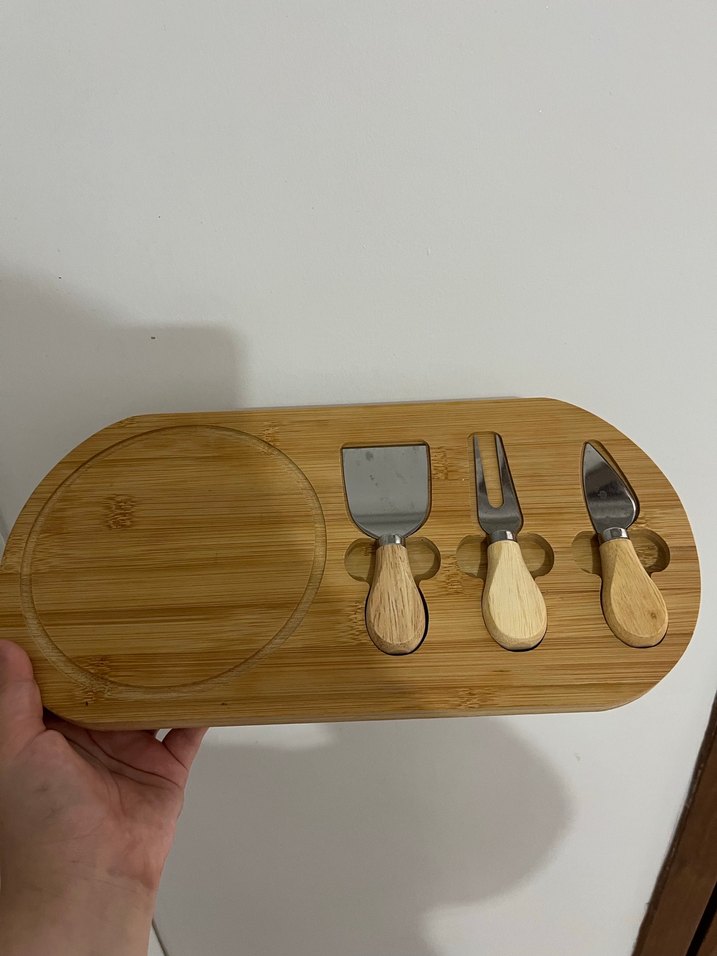 Parlak Bej Bambu sunum tabağı - Görsel 4