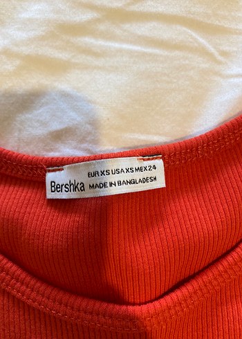 xs Beden Kırmızı Kısa Kollu Basic Tişört crop top