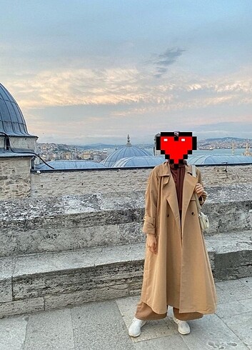 nuhbe oversize camel trençkot
