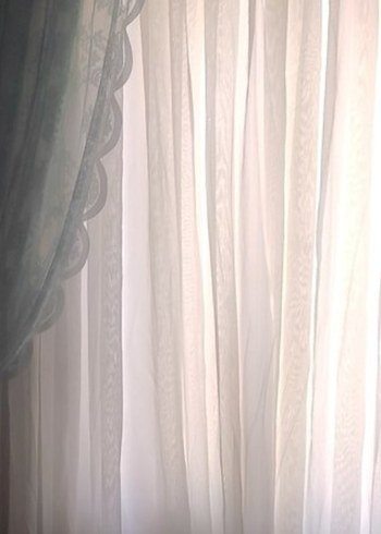 tül perde 4 metre boy 2,5 toplam 2 parça 1 adet de 2 metre - Görsel 2