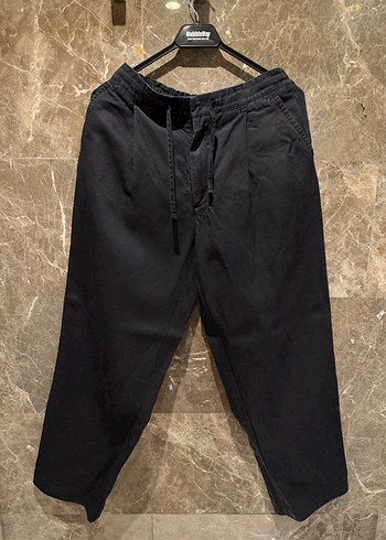 Les Benjamins Siyah Keten kumaş pantalon - Görsel 2