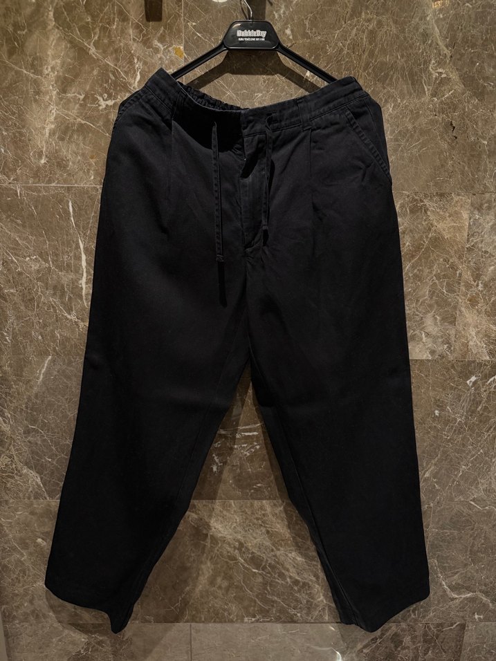 Les Benjamins Siyah Keten kumaş pantalon - Görsel 4