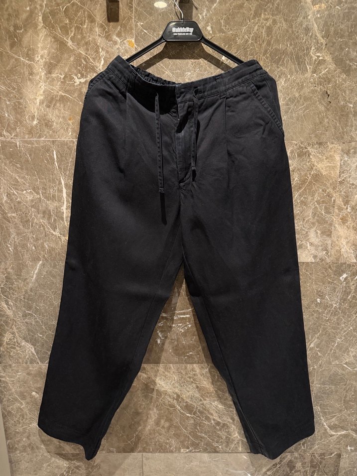 Les Benjamins Siyah Keten kumaş pantalon - Görsel 2