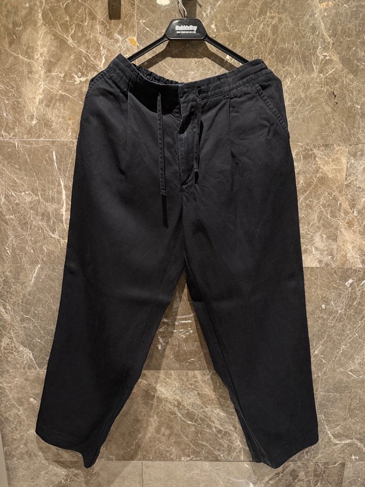 Les Benjamins Siyah Keten kumaş pantalon - Görsel 3