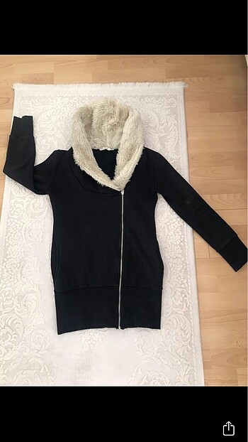 Zara polar yakası kapşonlu mont