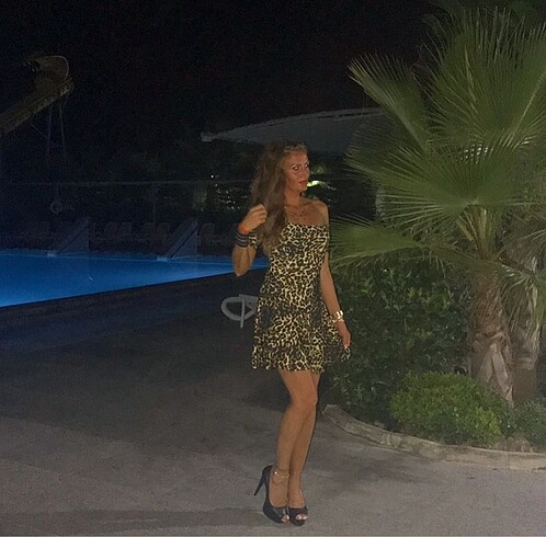 Zara leopar elbise