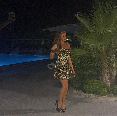 Zara Zara leopar elbise