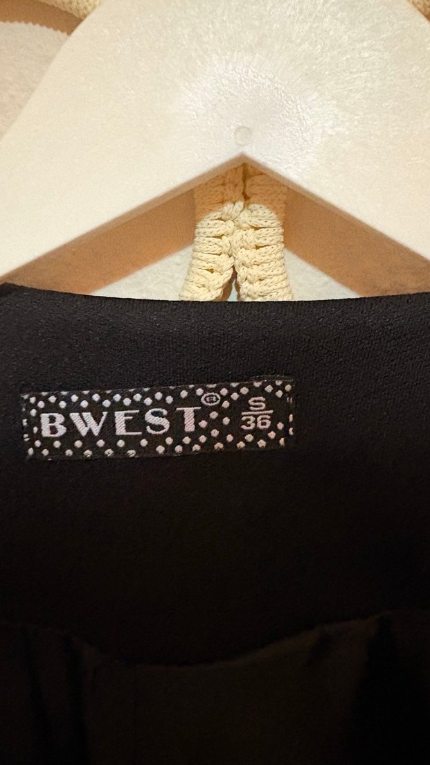 Kadın Siyah Uzun Kesim Blazer Yelek 36 beden - Görsel 3