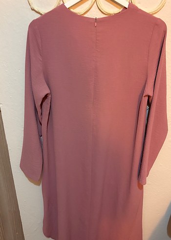 Pembe Uzun Kollu Salaş Tunik tesettür giyim L beden - Görsel 6