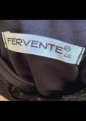 Siyah dantel detaylı abiye elbise 46 beden - Görsel 4