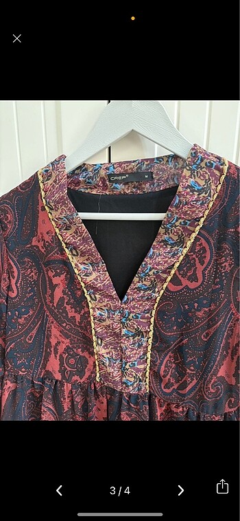 m Beden ZARA MODEL ETNİK ELBİSE M BEDEN