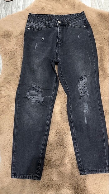 Mom jean kül grisi 28 beden - Görsel 3