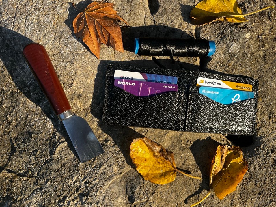 %100 gerçek deri siyah erkek cüzdan - Görsel 3