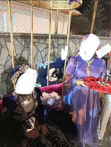 46 Beden mor Renk Tesettür abiye