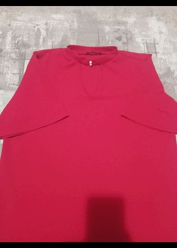 Defacto Kırmızı Düğmeli üst bluz