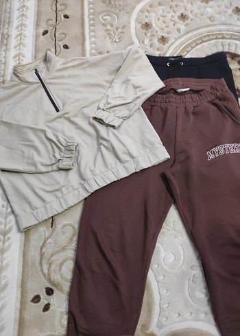 Kız Çocuk Kahverengi Rahat Sweatpants