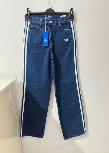 Adidas Lacivert Denim Jean Ceket Takim