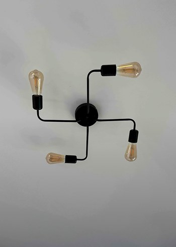 Beden Siyah Modern Tavan Lambası