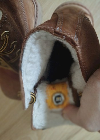 Kız çocuk Kahverengi Süet orjinal cat bot - Görsel 4