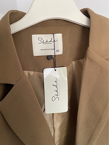 40 Beden haki Renk Kısa blazer ceket