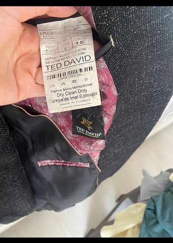 54 Beden gri Renk Gri Erkek Ceket Regular Fit Düğmeli