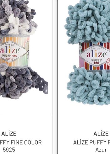 Alize Puffy Fine Color Çok Renkli Yumuşak İp - Görsel 7