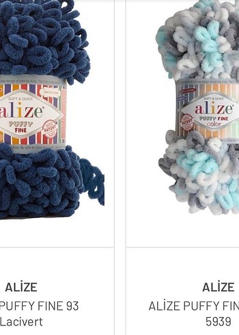 Alize Puffy Fine Color Çok Renkli Yumuşak İp - Görsel 2