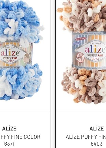 Alize Puffy Fine Color Çok Renkli Yumuşak İp - Görsel 4
