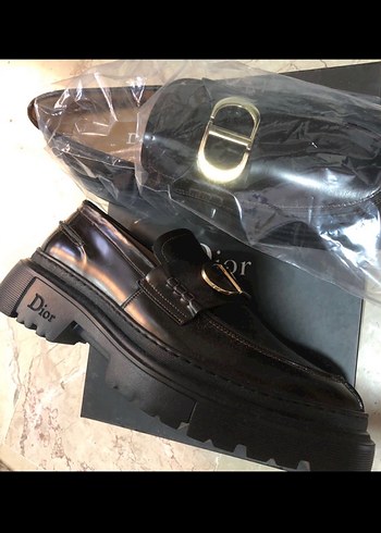 Dior Siyah Erkek Deri Loafer Ayakkabı