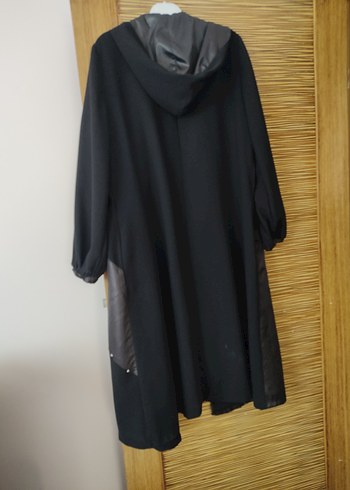 Armine Siyah Uzun Kadın Oversize Goth Kaban
