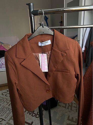 Crop blazer ceket