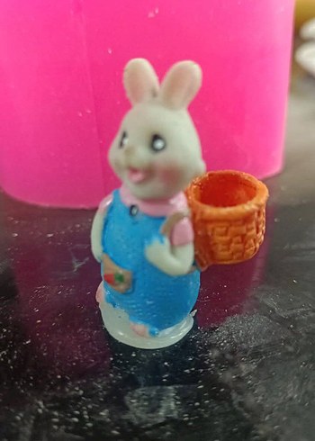 Sepetli tavşan 4,5 cm - Görsel 2