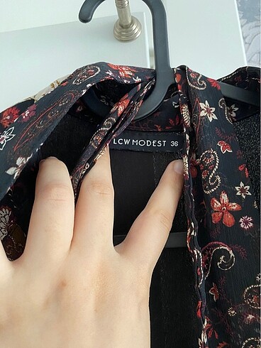 s Beden çeşitli Renk LCW patchwork elbise şifon