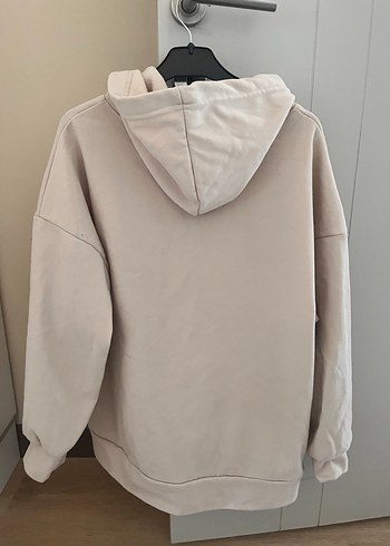 s Beden Kadın Bej Fermuarlı Sweatshirt Kapüşonlu