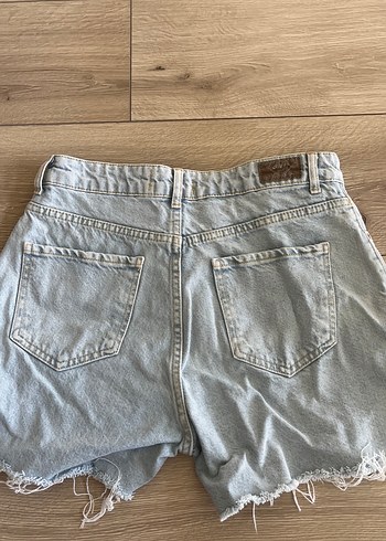 Bayan Mavi Kot Mini Şort - Görsel 4