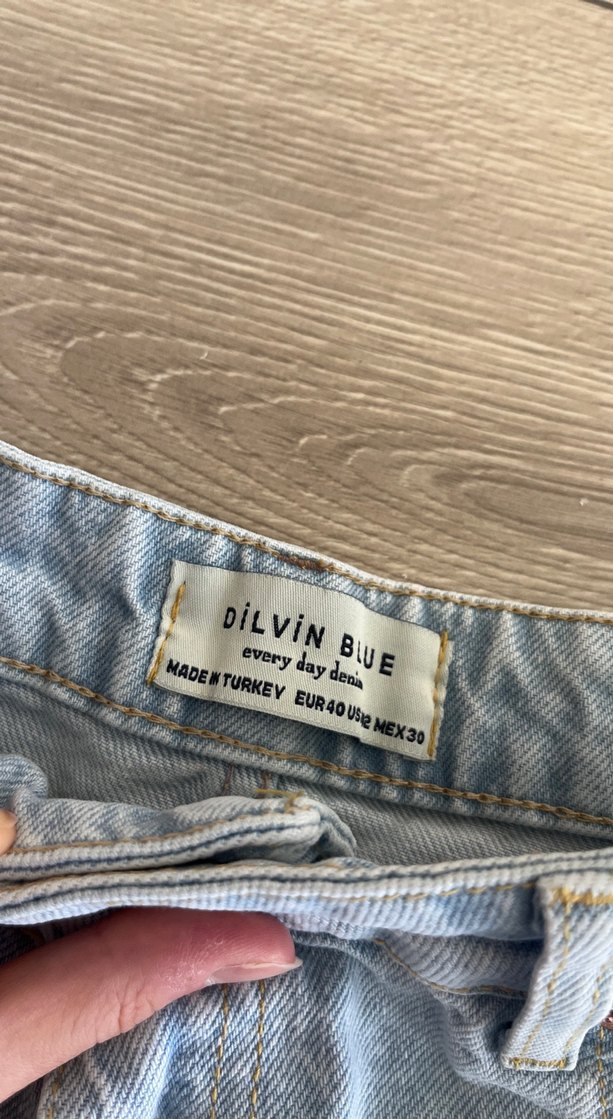 Bayan Mavi Kot Mini Şort - Görsel 2