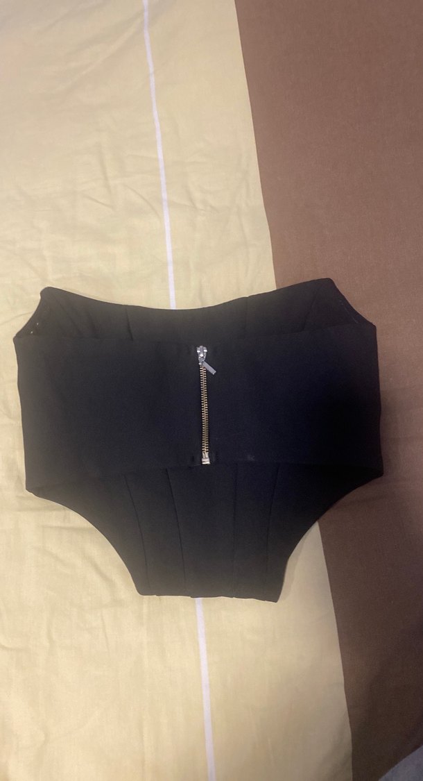 Siyah Straplez Büstiyer - Görsel 2