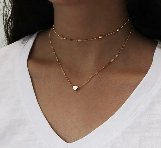 Gold kalpli kolye
