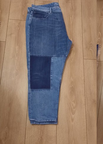 Marks & Spencer Kadın Mavi Kemerli Regular Fit Denim Pantolon