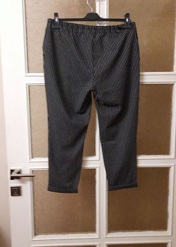xl Beden gri Renk Gri Çizgili Kadın Denim Pantolon